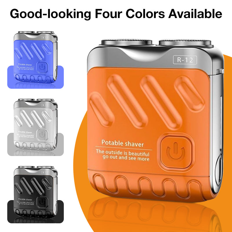 Rechargeable Men's Portable Rotary Wet or Dry Mini Shaver