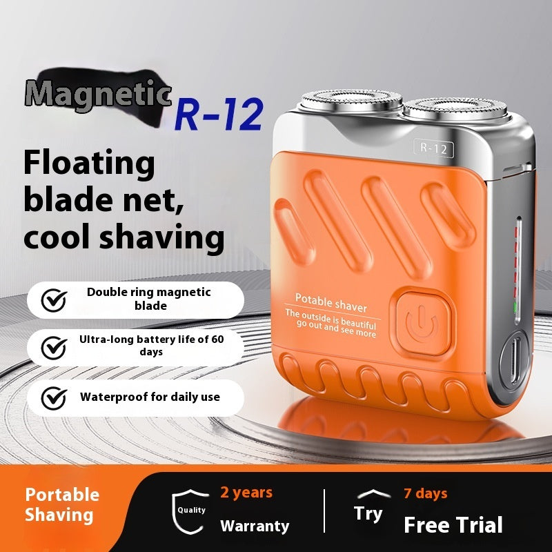 Rechargeable Men's Portable Rotary Wet or Dry Mini Shaver
