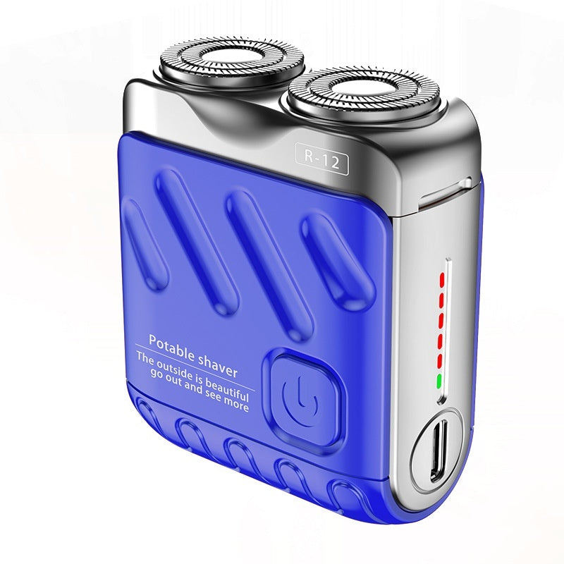 Rechargeable Men's Portable Rotary Wet or Dry Mini Shaver