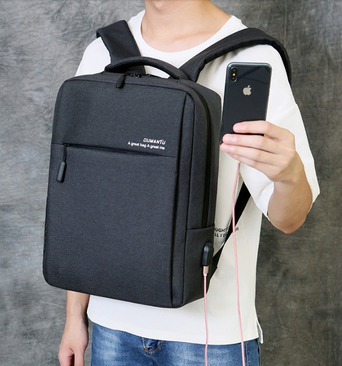 Waterproof & shockproof rechargeable laptop backpack