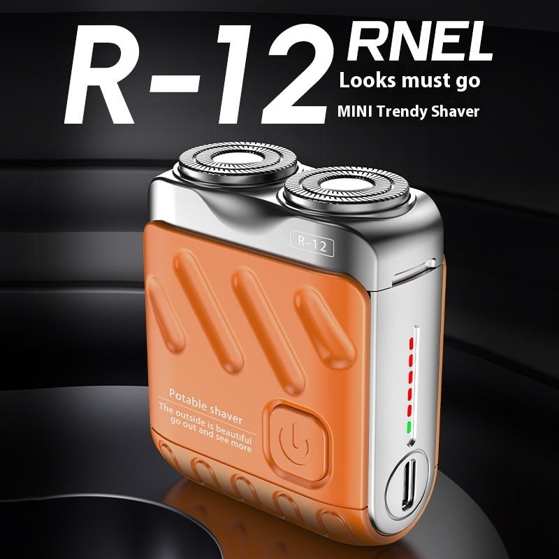 Rechargeable Men's Portable Rotary Wet or Dry Mini Shaver