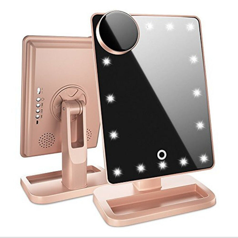 Lighted Makeup Mirror With Bluetooth Speaker and 10X Magnifcation
