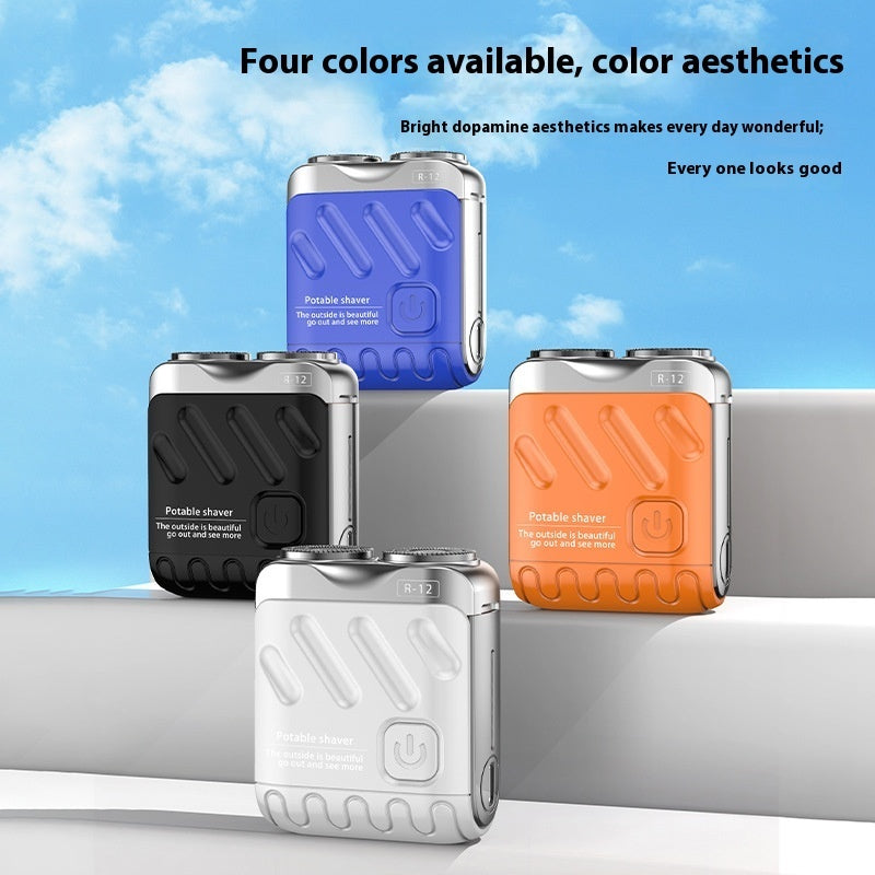 Rechargeable Men's Portable Rotary Wet or Dry Mini Shaver