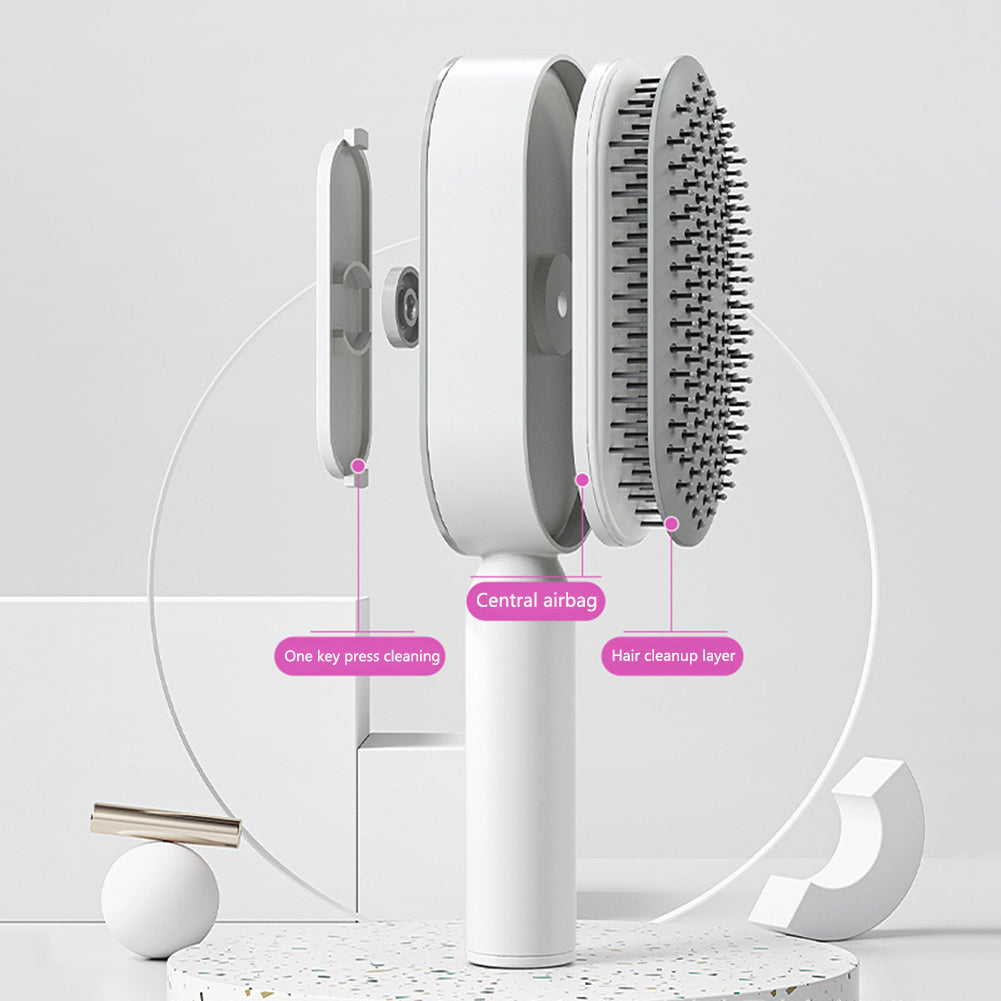 Self Cleaning Hair Brush and Massage Comb
