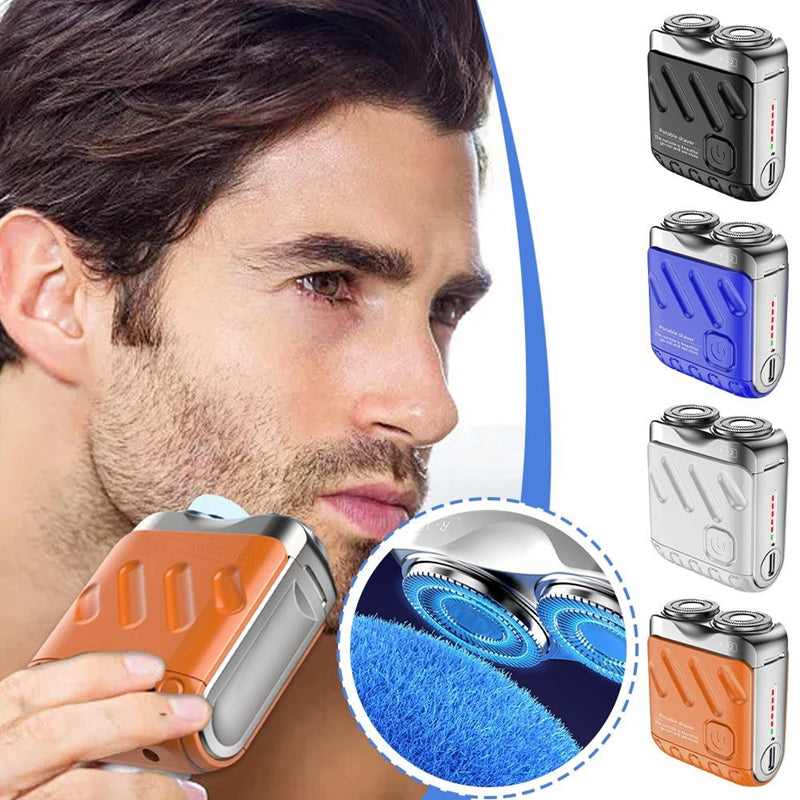 Rechargeable Men's Portable Rotary Wet or Dry Mini Shaver