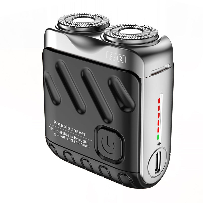 Rechargeable Men's Portable Rotary Wet or Dry Mini Shaver